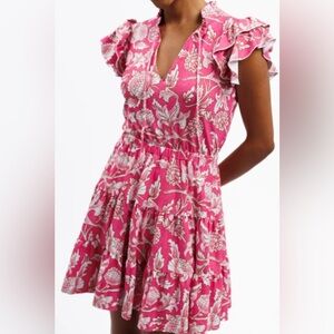 Smith & Quinn Maeve mini dress in Tuileries Bloom Pink. Size Medium. New w/tags